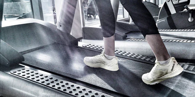 Running on an inclined treadmill, at what speed?