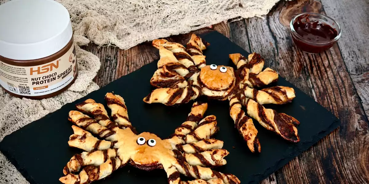 Chocolate-Filled Puff Pastry Spiders