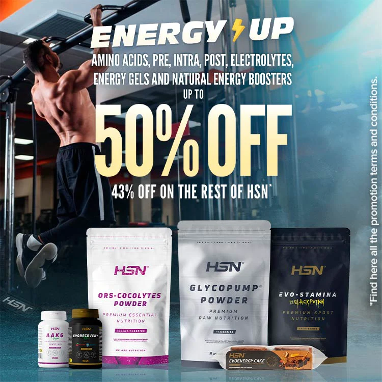 Up to 50% OFF on Amino Acids, Pre, Intra, Post, Electrolytes, Energy Gels and Natural Energy Boosters