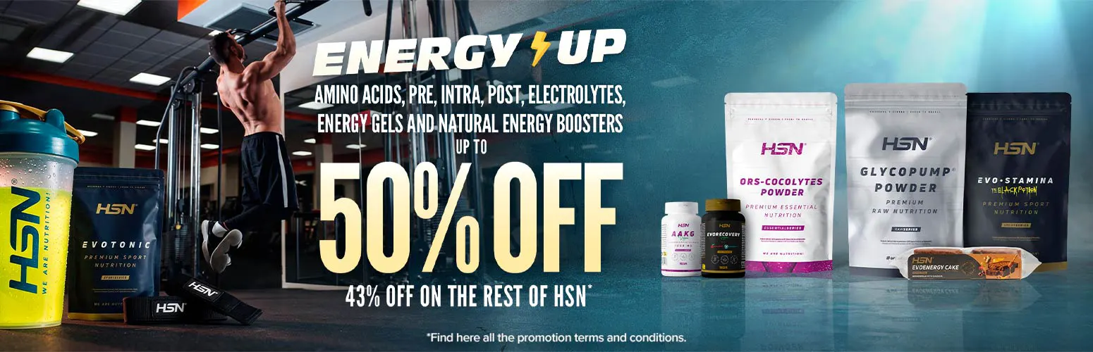 Up to 50% OFF on Amino Acids, Pre, Intra, Post, Electrolytes, Energy Gels and Natural Energy Boosters
