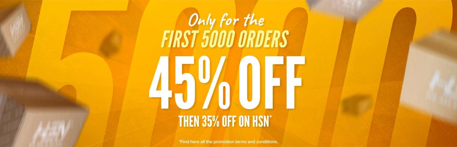45% OFF for the first 5000 orders