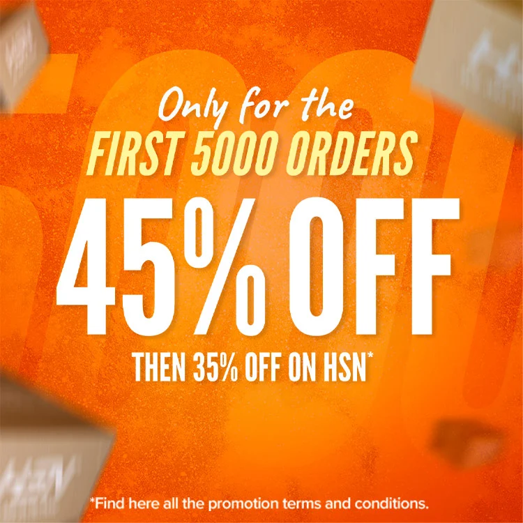 45% OFF for the first 5000 orders