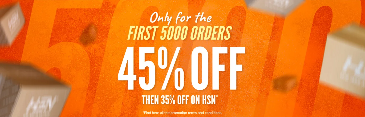 45% OFF for the first 5000 orders