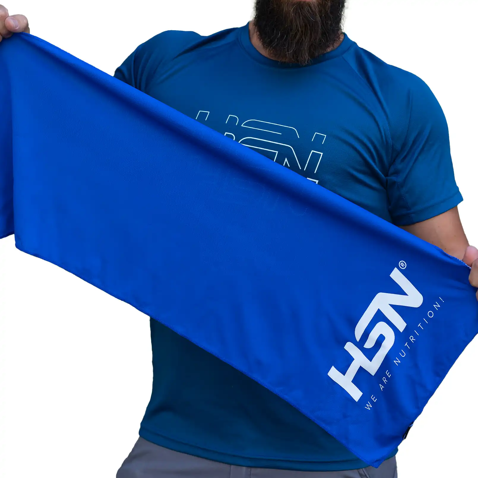 SPORT TOWEL HSN POLYESTER 30x82cm BLUE