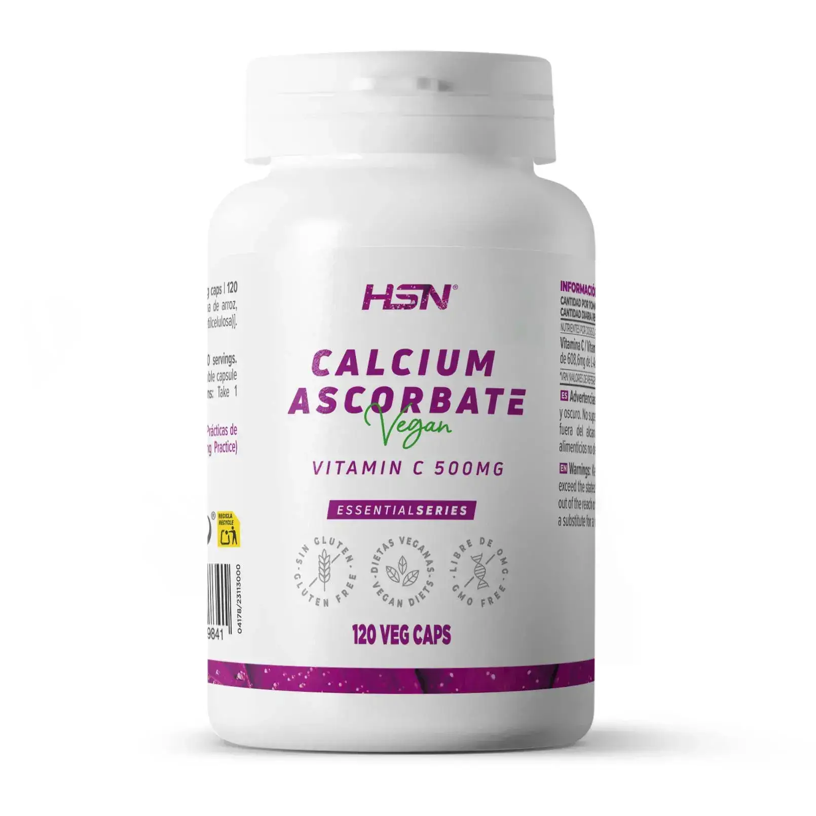 CALCIUM ASCORBATE (500mg VITAMIN C) - 120 veg caps