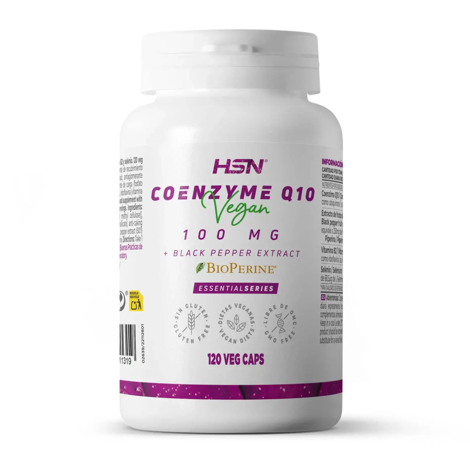 COENZYME Q10 100mg + BioPerine® - 120 veg caps