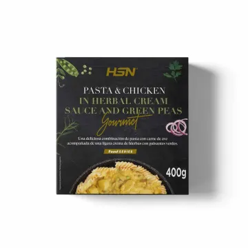 GOURMET READY MEAL PASTA WITH CHICKEN IN GREEN PEA AND HERB CREAM SAUCE - 400g