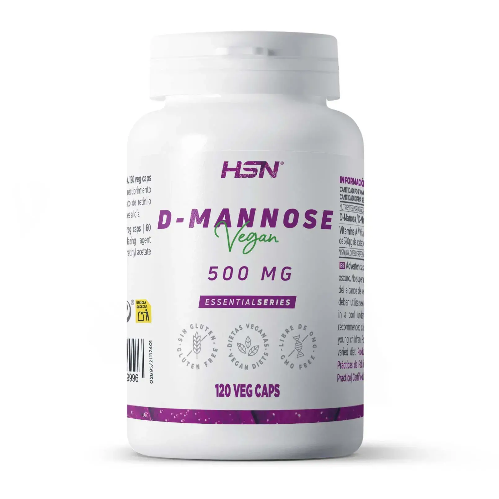 D-MANNOSE 500mg - 120 veg caps