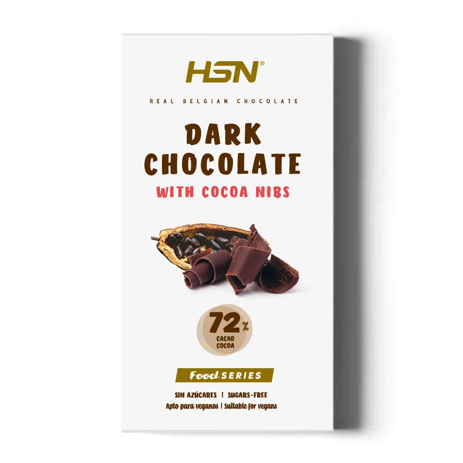 DARK CHOCO WITH COCOA NIBS (SUGAR FREE) - 100g
