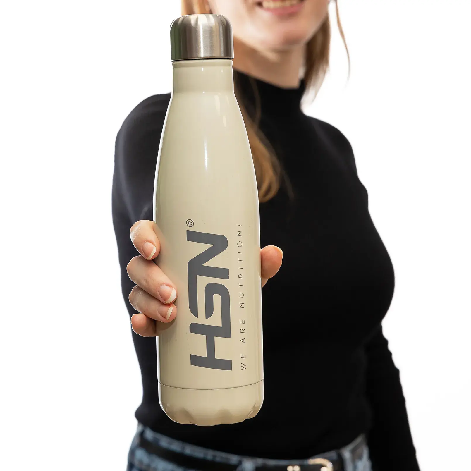 BOTTLE HSN WE ARE NUTRITION! STAINLESS STEEL 550ml CREAM