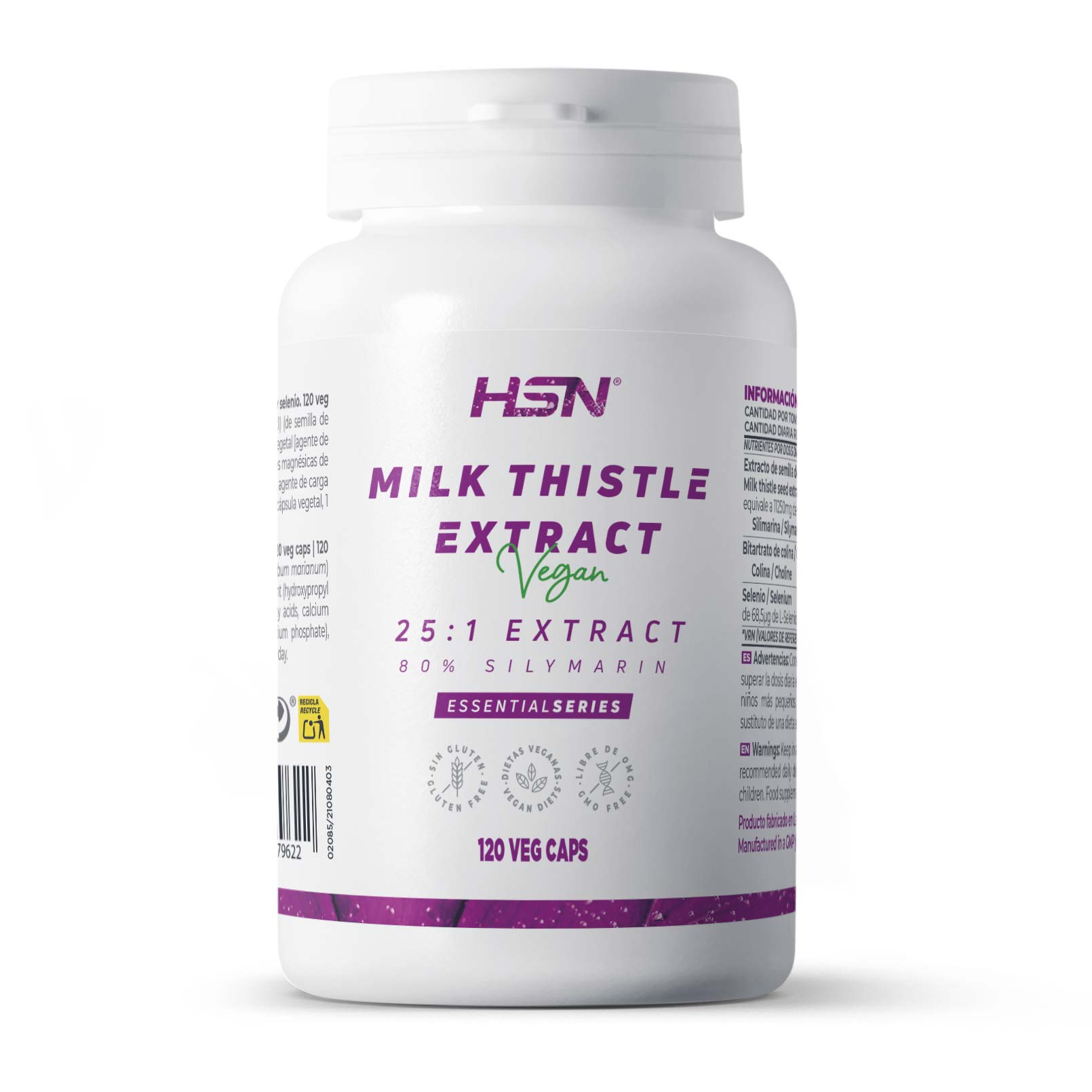 MILK THISTLE EXTRACT (25:1) 450mg - 120 veg caps