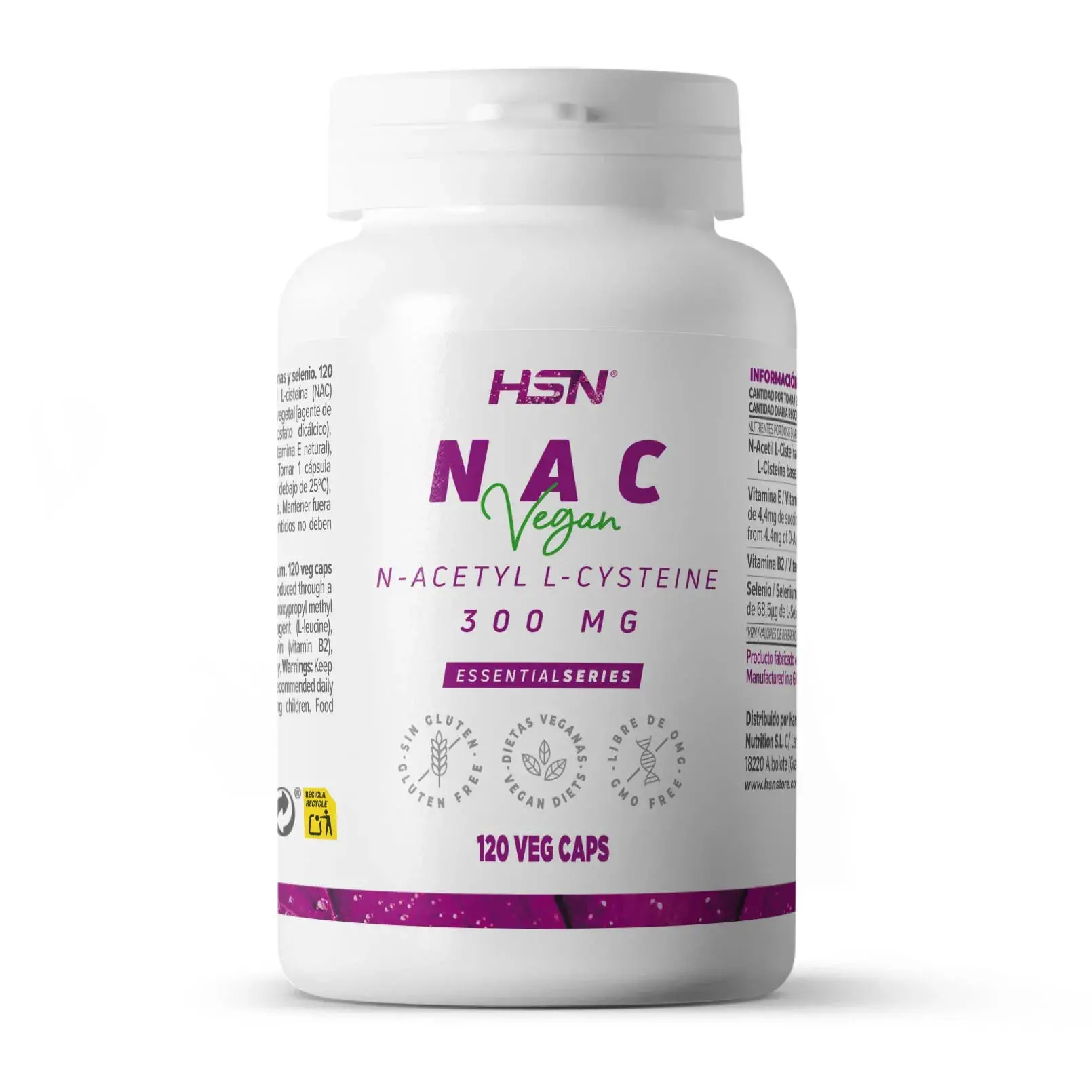 NAC (N-ACETYL-L-CYSTEINE) 300mg - 120 veg caps
