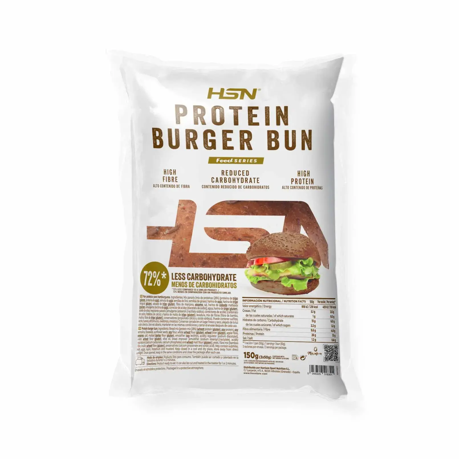 PROTEIN BURGER BUN 3x50g